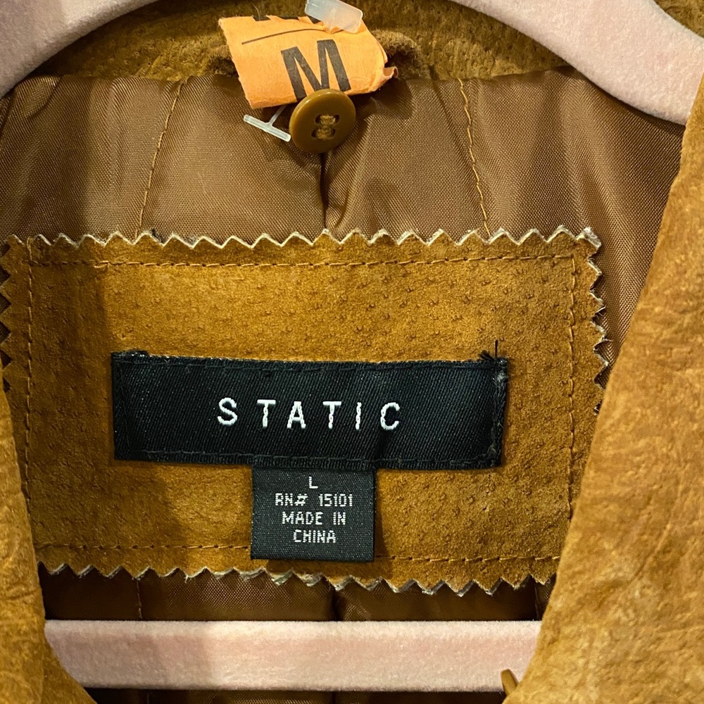STATIC Leather Coat Jacket - Picture 3 of 13